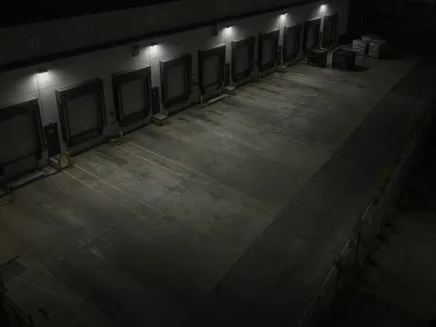 Live video monitoring of an Atlanta warehouse distribution dock for remote security camera monitoring