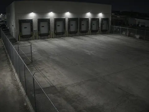 Live video monitoring of a Columbus commercial warehouse loading dock for remote security camera monitoring