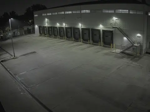 Live video monitoring of a San Antonio warehouse loading dock for remote security camera monitoring