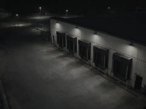 24/7 live video monitoring of a commercial loading dock for live security camera monitoring