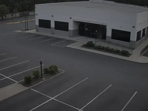 Live security camera monitoring of a commercial parking area for remote video monitoring