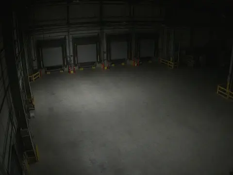 Business video monitoring of a commercial warehouse loading dock for remote video monitoring and live security camera monitoring