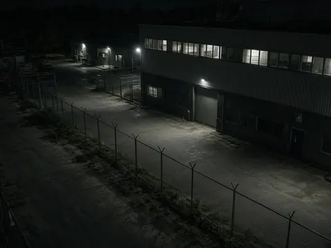 Live security camera monitoring of an after-hours facility perimeter for remote video monitoring