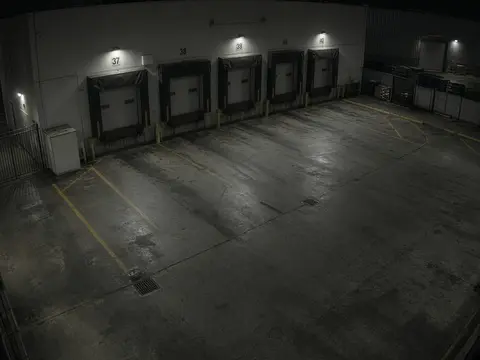 Live video monitoring of an after-hours industrial yard for proactive video monitoring