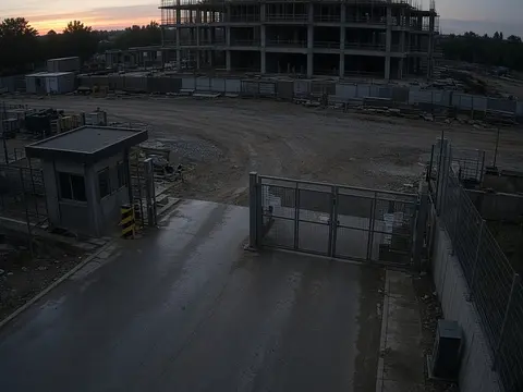 Remote guard monitoring of a commercial property perimeter for remote video monitoring and live security camera monitoring