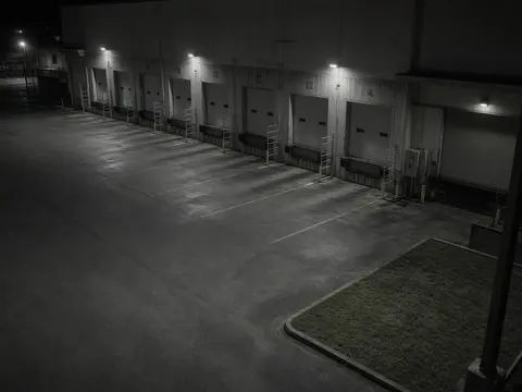 Live video monitoring of a commercial loading dock for remote security camera monitoring