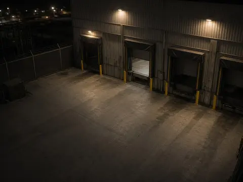 Remote security monitoring live view of a commercial warehouse for remote video monitoring