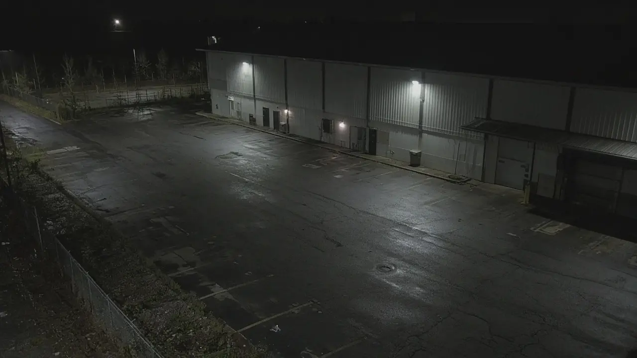 Remote video surveillance CCTV view of a commercial property for live video monitoring
