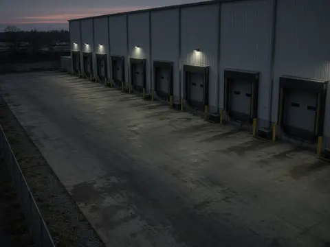 Live security camera monitoring of a commercial loading dock for remote video monitoring
