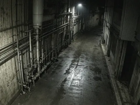 Security monitoring services view of an after-hours warehouse for live security camera monitoring